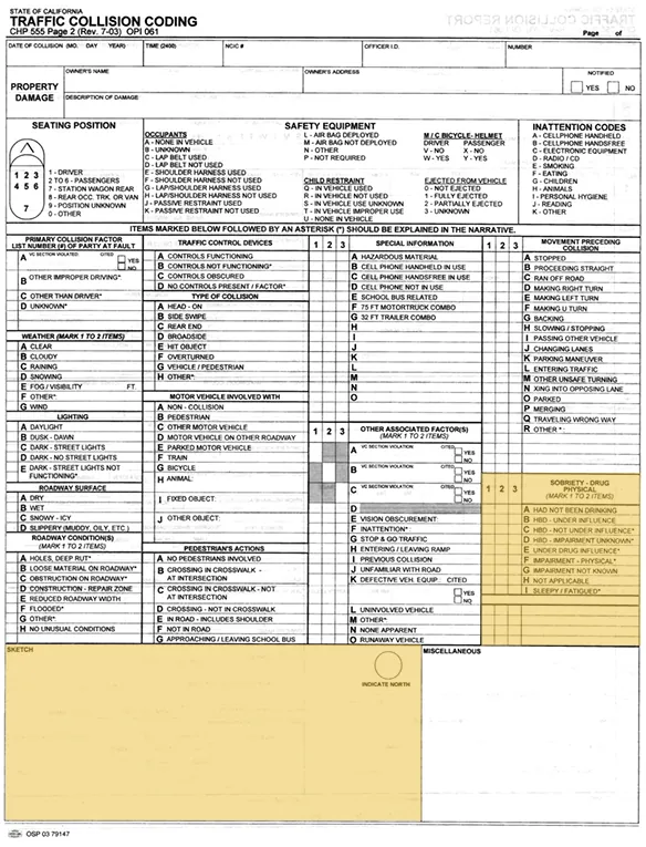 California Accident Report, best personal injury attorney