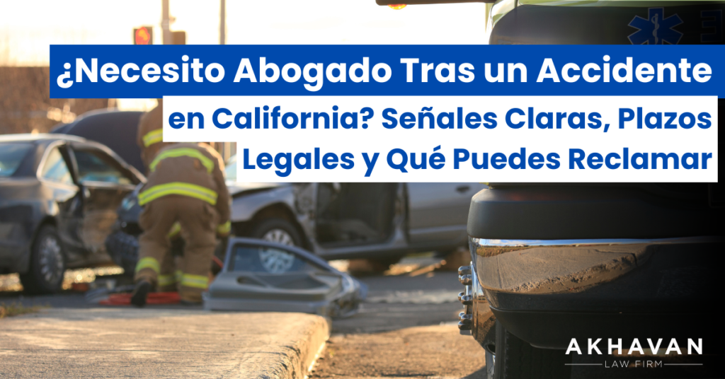 ¿Necesito abogado tras accidente en California?
