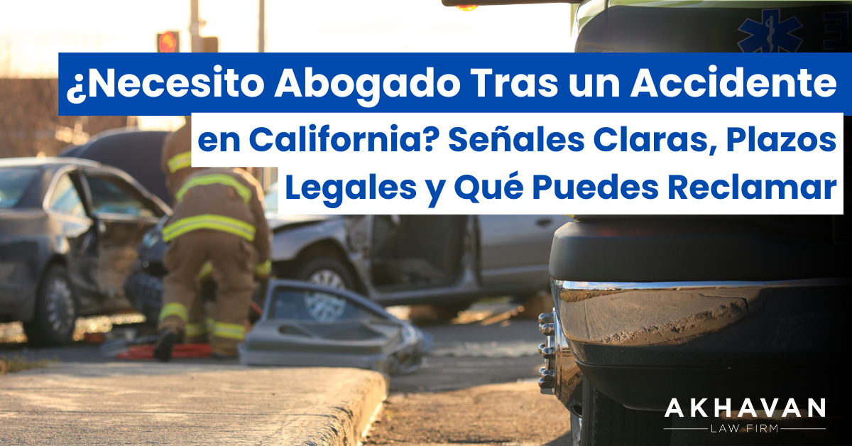 ¿Necesito abogado tras accidente en California?