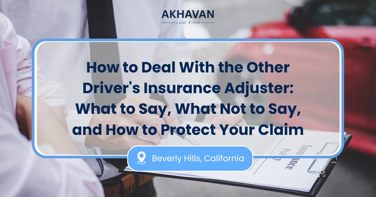 How to Deal With the Other Driver's Insurance Adjuster