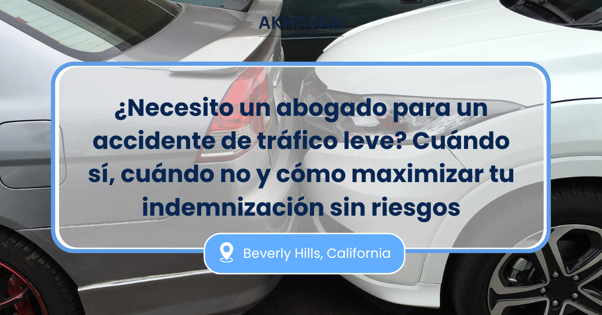 ¿Necesito un abogado para un accidente de tráfico leve?