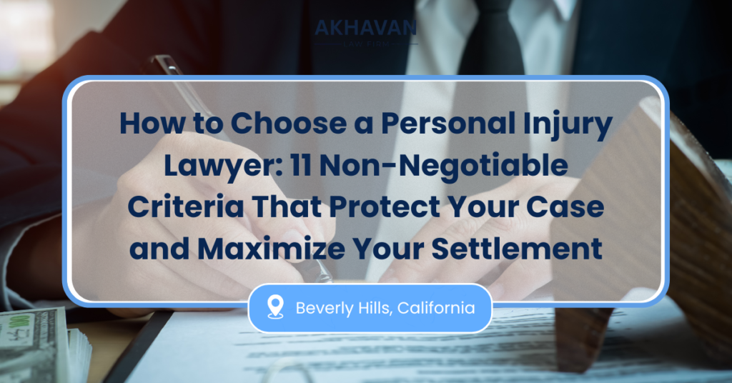 How to Choose a Personal Injury Lawyer