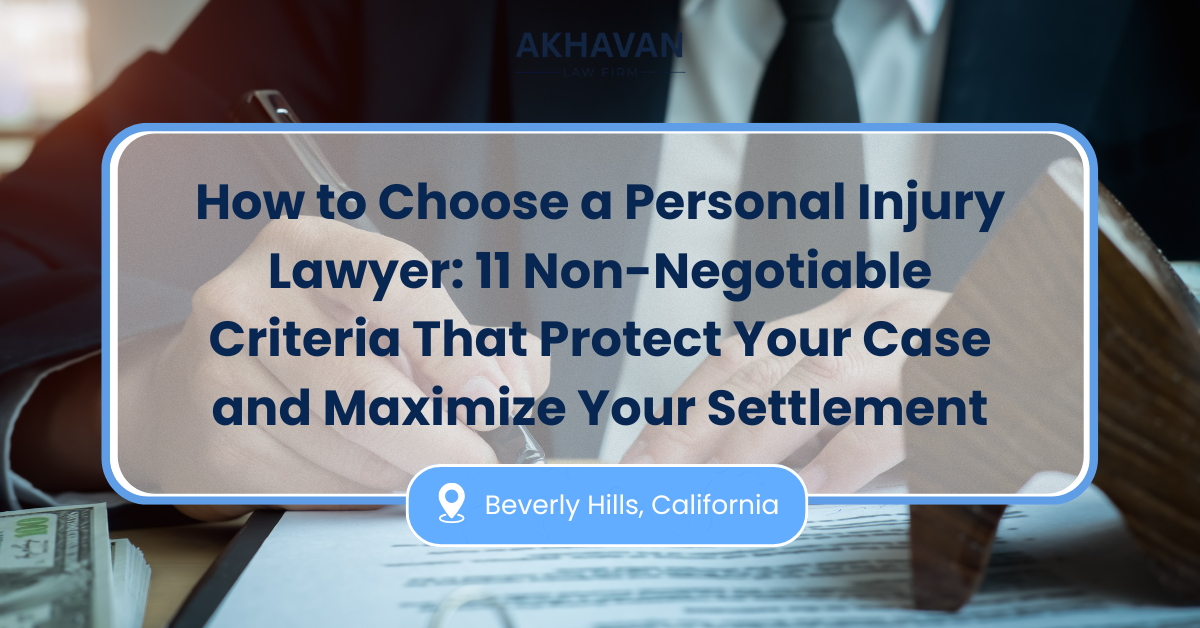 How to Choose a Personal Injury Lawyer