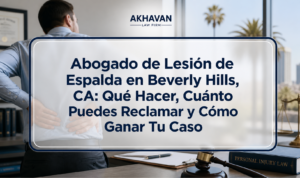 Abogado de Lesión de Espalda en Beverly Hills, CA: Qué Hacer, Cuánto Puedes Reclamar y Cómo Ganar Tu Caso